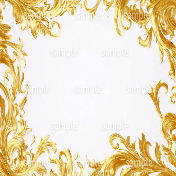 金のエレガントなフレーム」フリー素材8枚セット / モックアップ