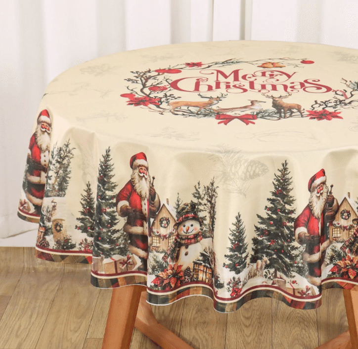 食卓が一瞬でホリデー化するヴィンテージ・クリスマステーブルクロス｜ゆい