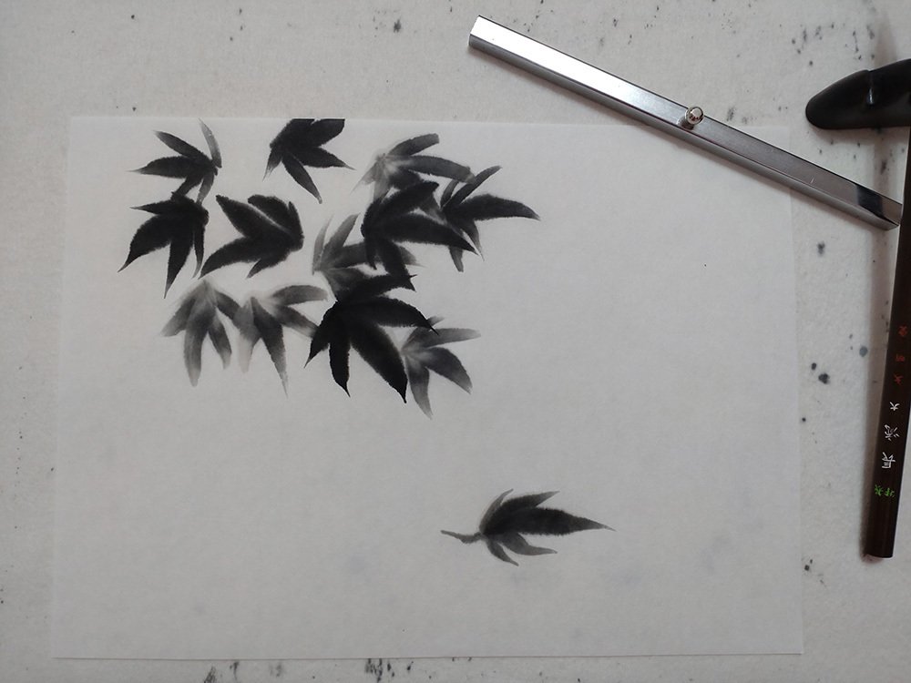 墨で旬・紅葉編／墨の話｜KaoRu IsjDha