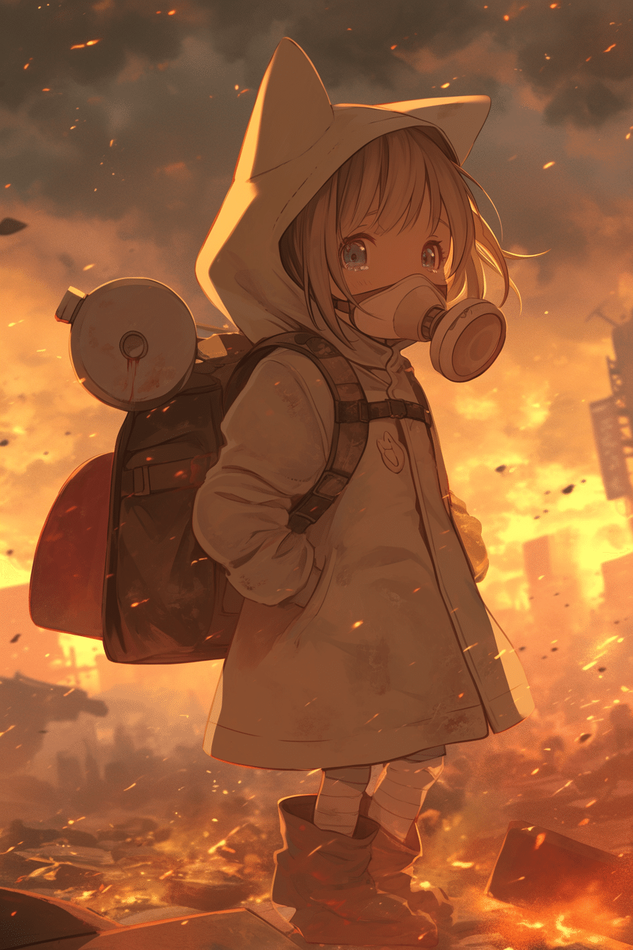 お絵描き：可愛さと荒廃感 #AIアート #AIイラスト #Midjourney｜むぎ屋