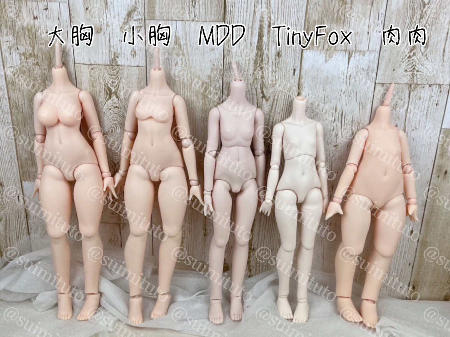 1/4ドールボディ8種類比較してみました｜すい