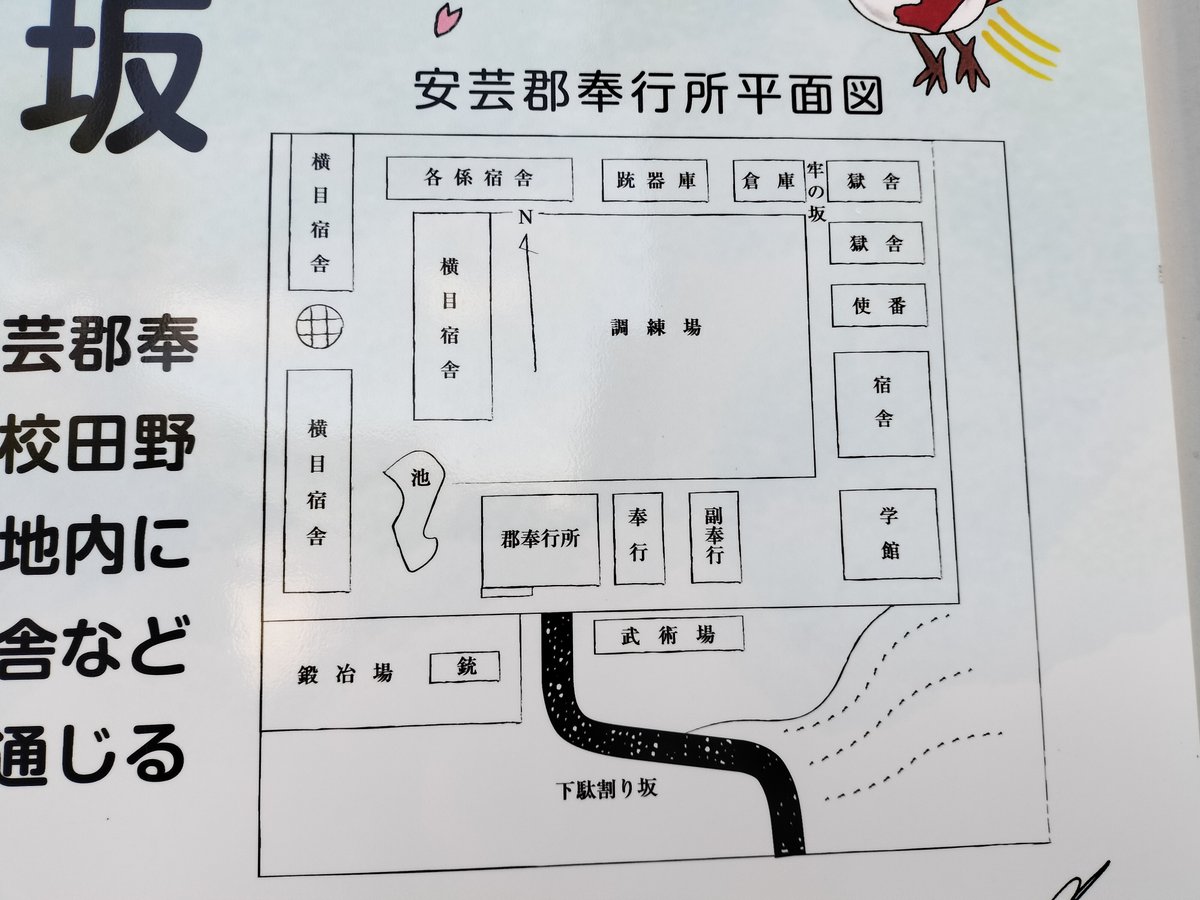 安芸郡奉行所平面図の写真。高知県。