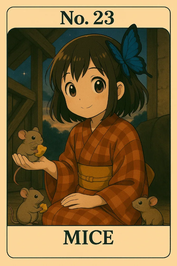 わらこルノルマンカード No.23 《ネズミ（Mice）》｜わらこ暦🗓️今日