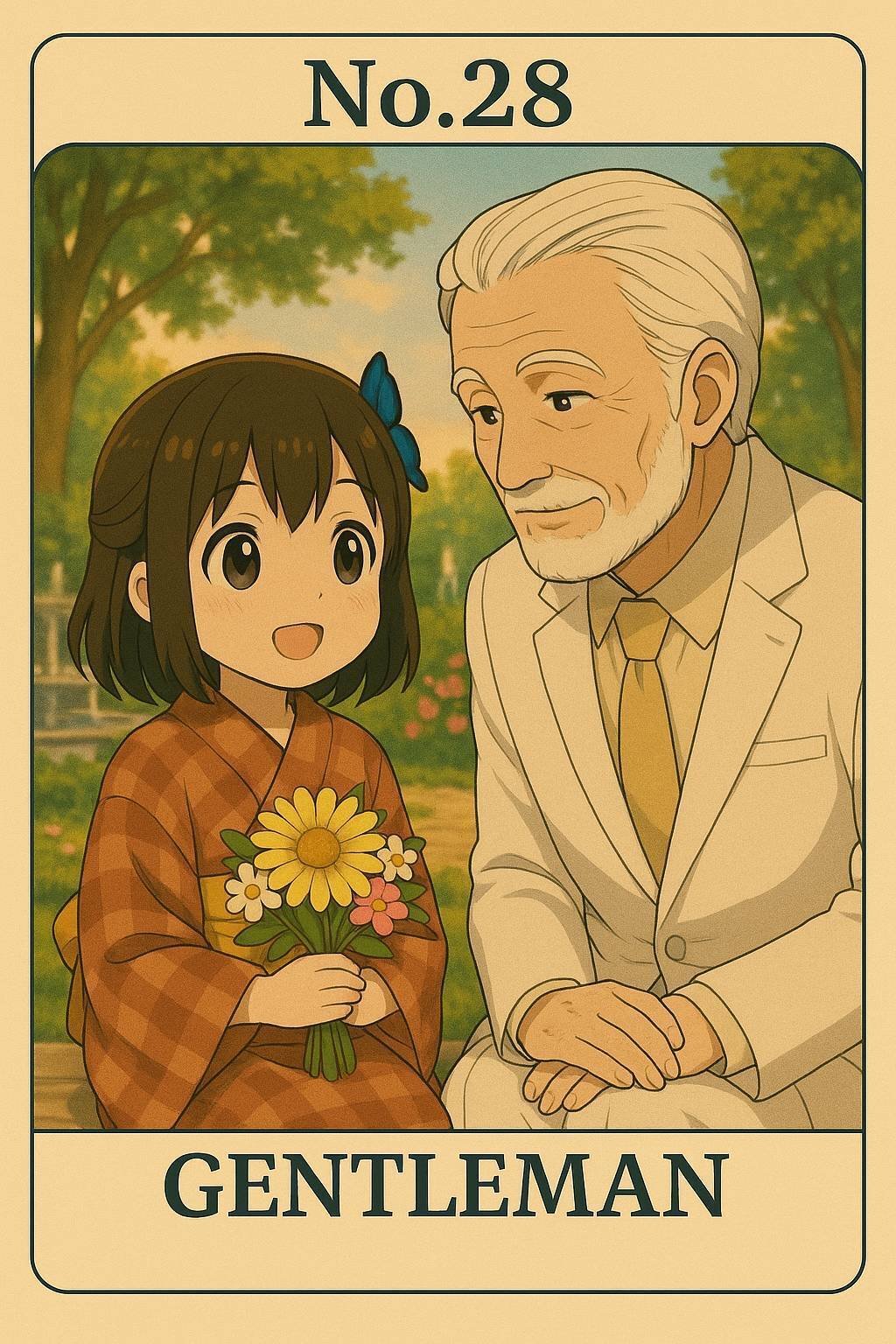 わらこルノルマンカード No.28 《紳士（Man）》｜わらこ39 ☆ 音楽