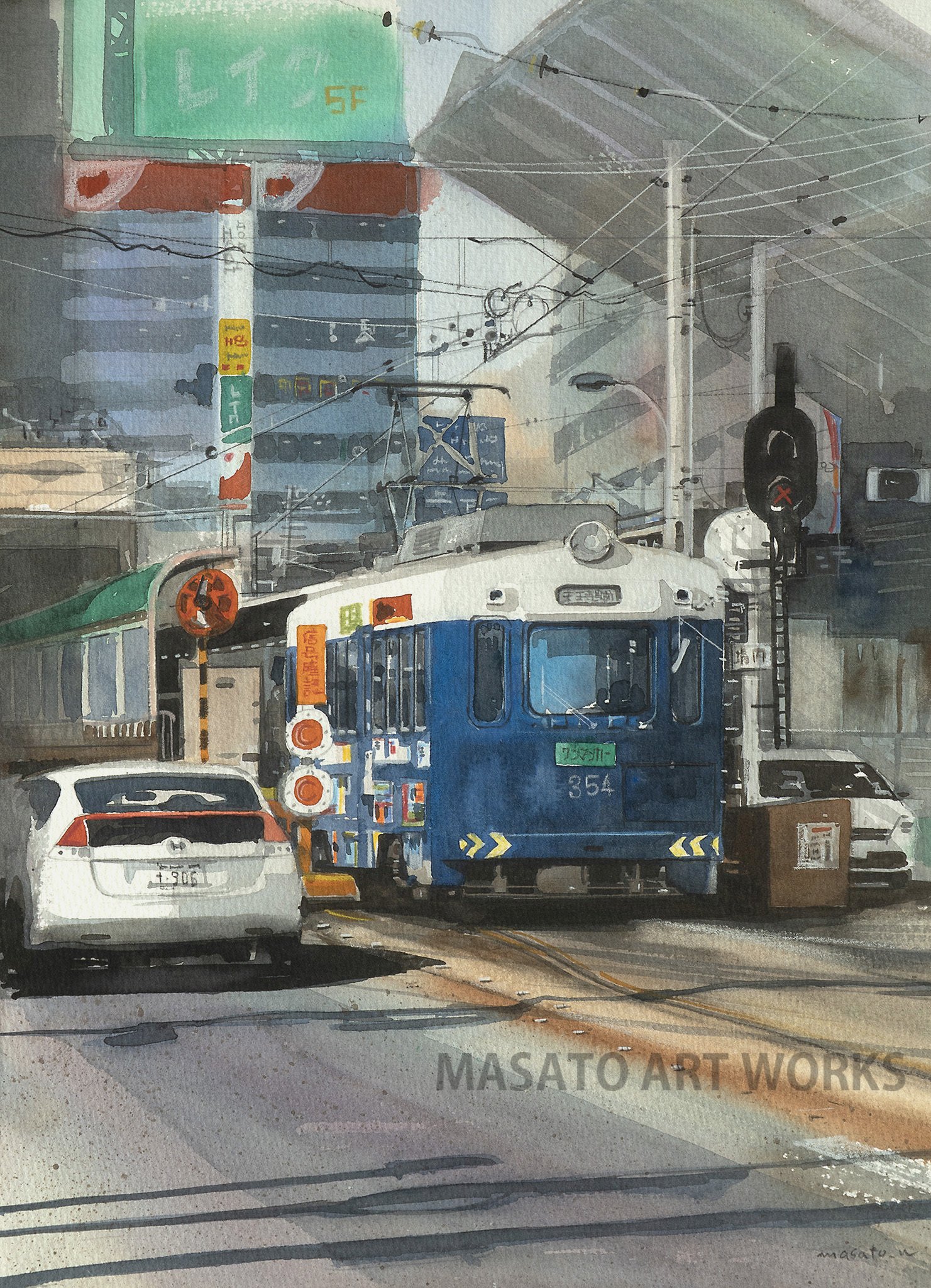 水彩画 Amazon.co.jp: MINSEOK 水彩画 車 ポスター 屋内 装飾 [韓国製] A2