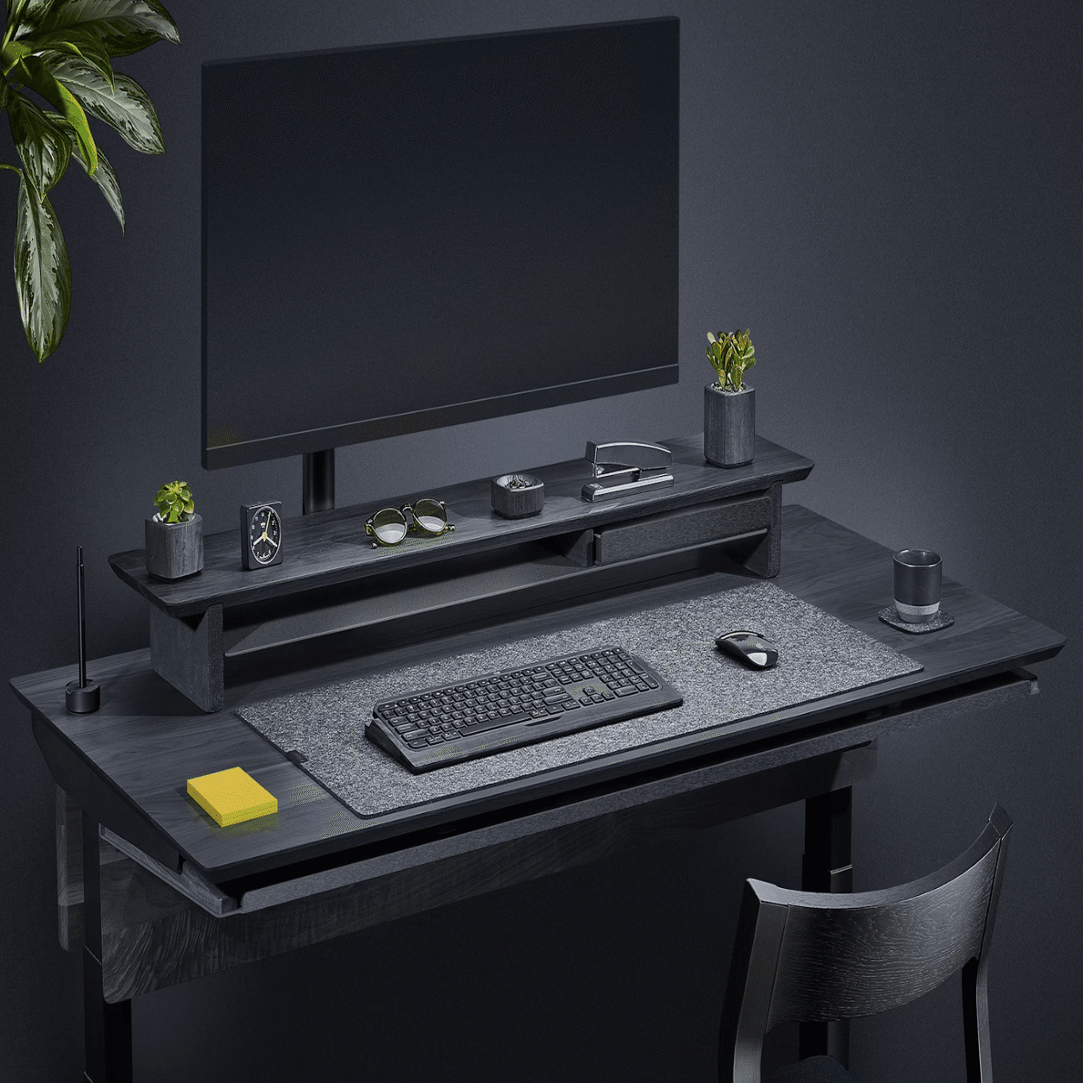 【新品未使用】GROVEMADE Wood Display Rail Black 国内発*GROVEMADE デスクシェルフ ディスプレイボード ミニマル