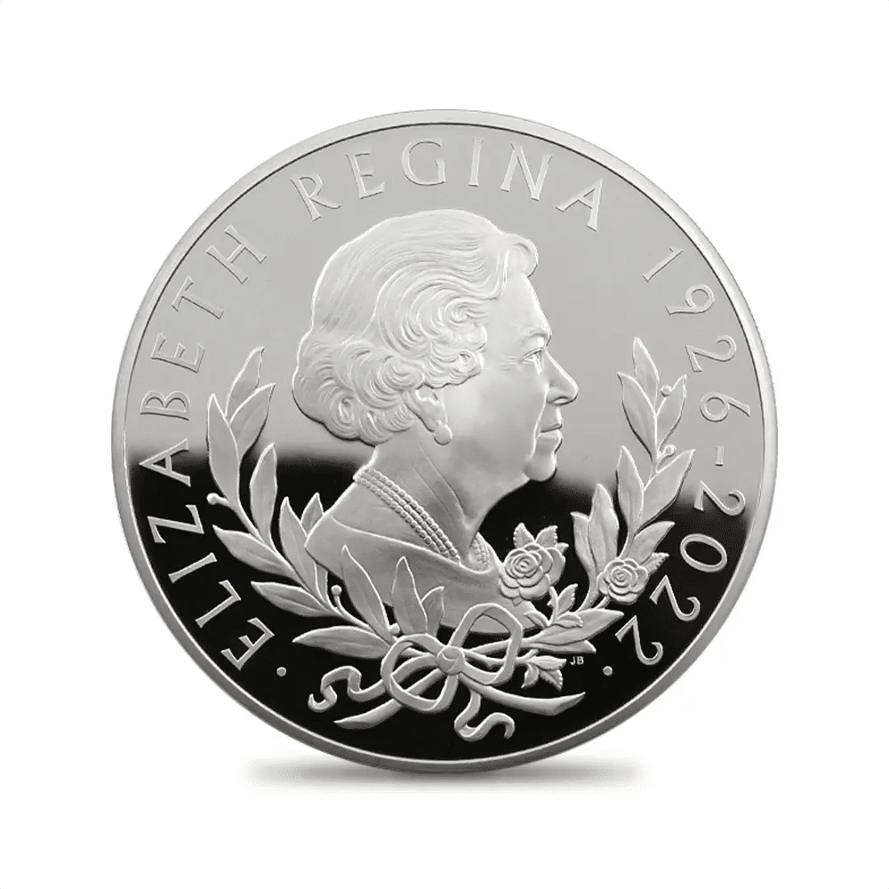 2022 チャールズ3世 エリザベス2世追悼記念 10ポンド5オンス銀貨 発行