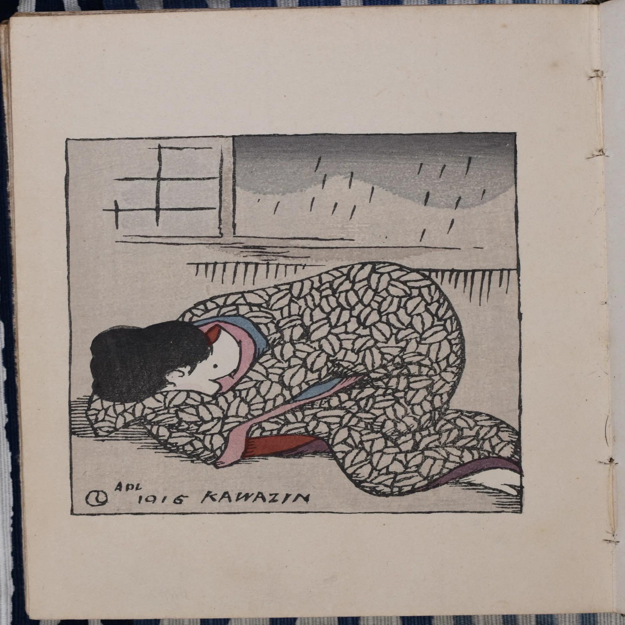 襟足のほくろ、木版画《KAWAZIN》:竹久夢二『山へよする』研究⑬｜表現 