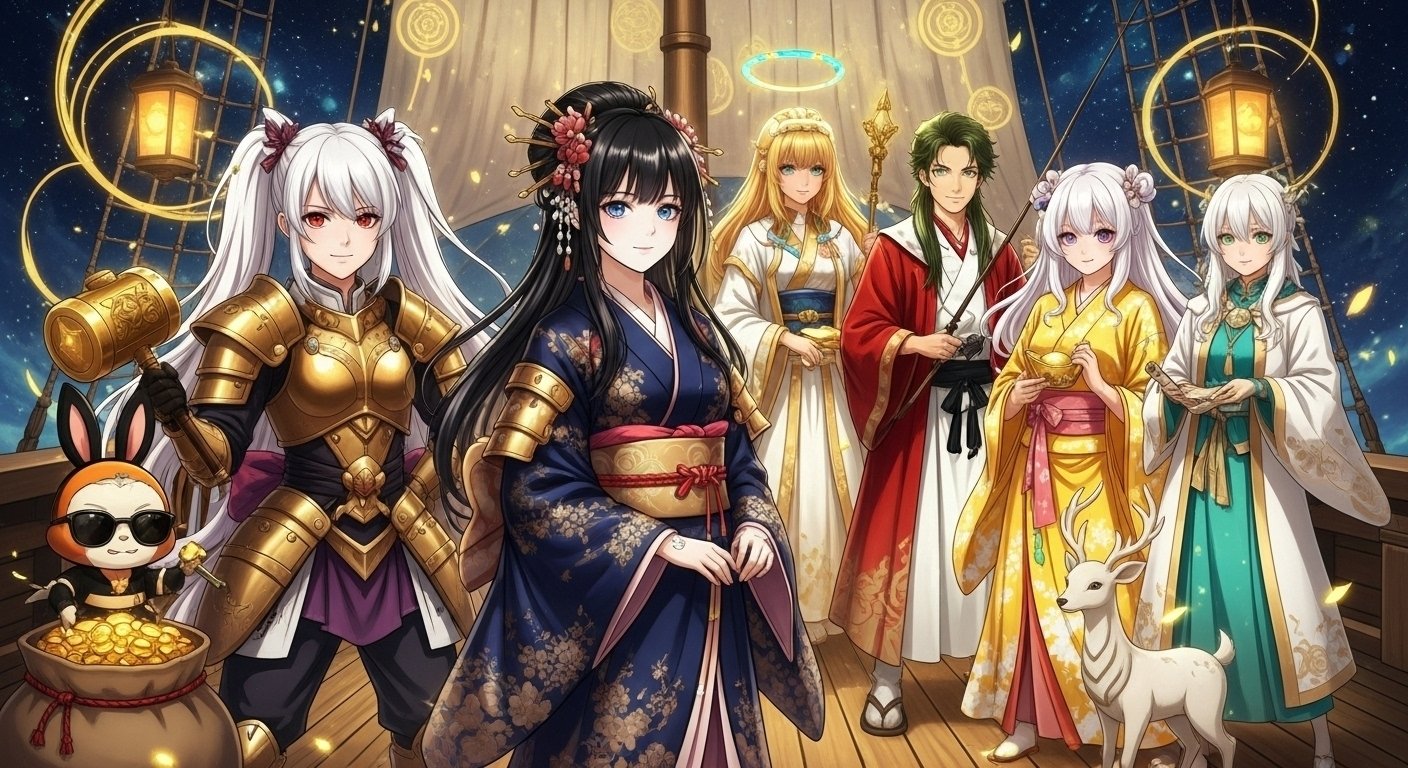 小さな美術館#15『七福神』｜イラスト枚‪🎨BGM付き🎶｜みんなの‬