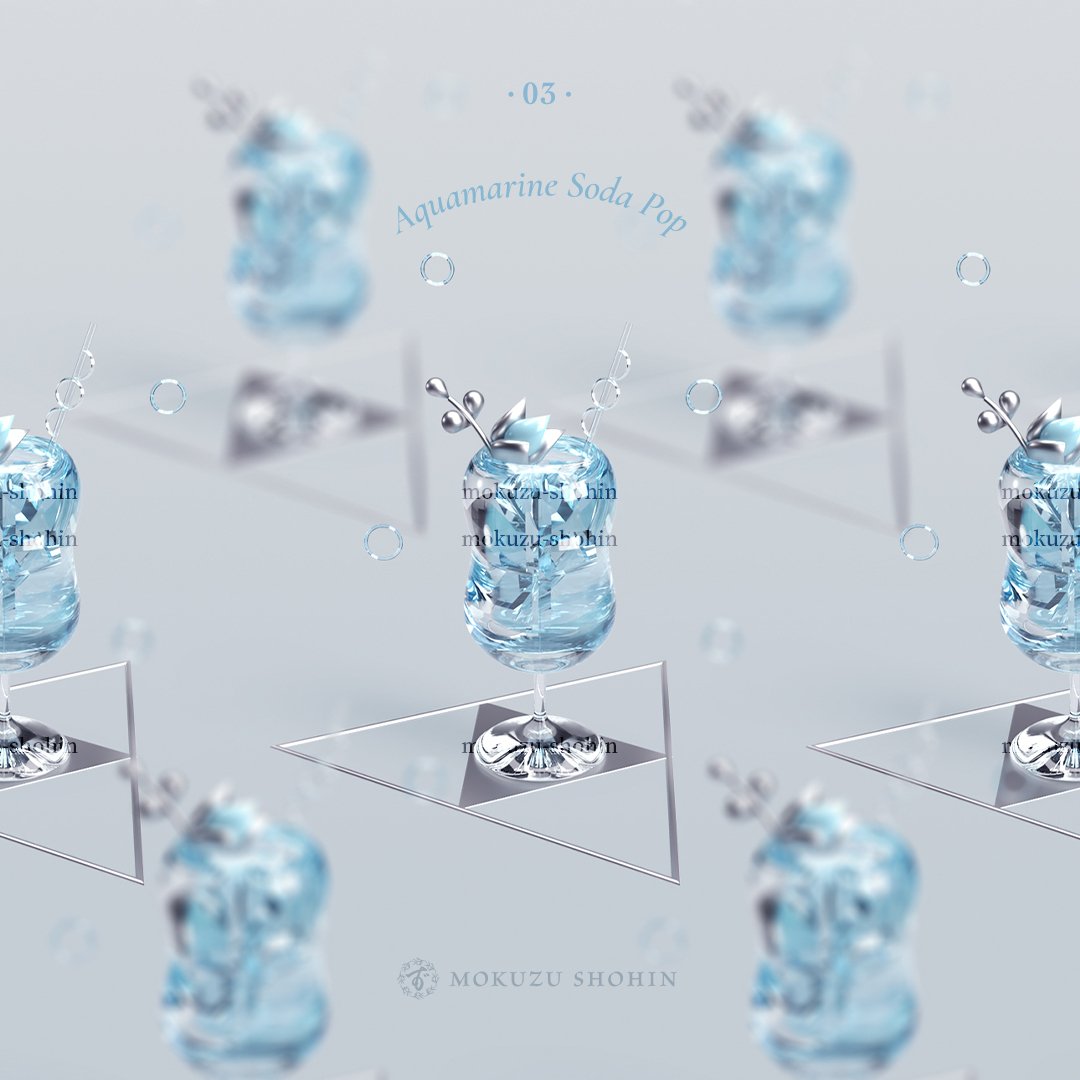 4K対応壁紙】綻ぶ蕾と解氷の囁き：アクアマリン×ソーダ｜藻屑肖品