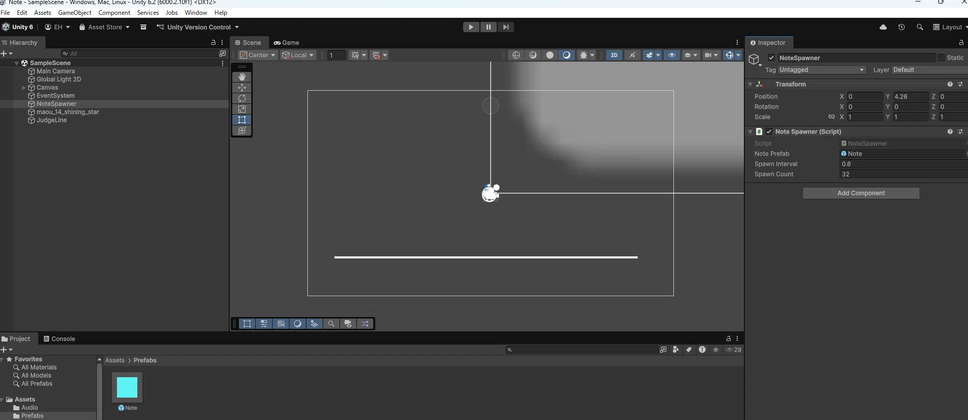 [Unity Rhythm Game Development #2] Let's Create a Mechanism to Drop ...