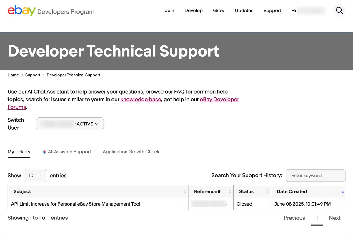 eBay Developers Programリミットアップ 申請方法について｜うっしー