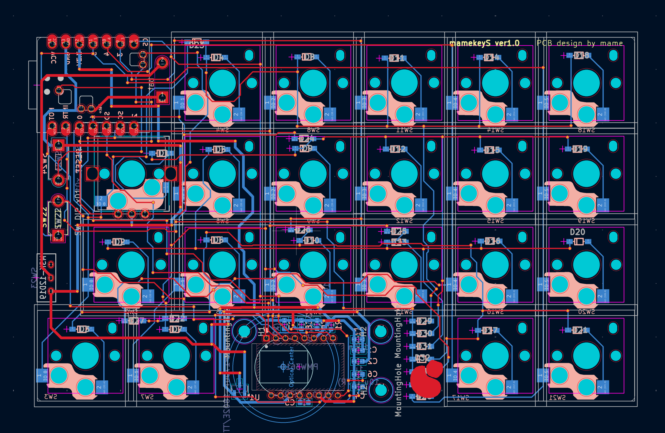 小市民、分割型のキーボード 