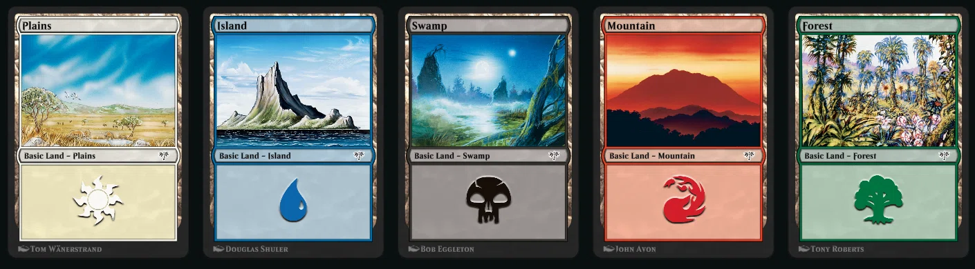 MTGアリーナ】好きな基本土地5選とアイテムの入手性｜Numb