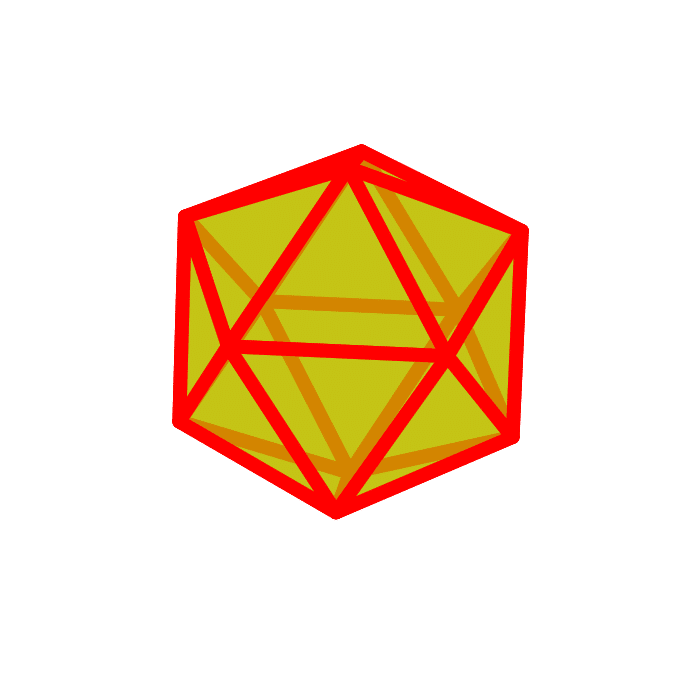 正20面体立体図描画｜アトリエコムコム