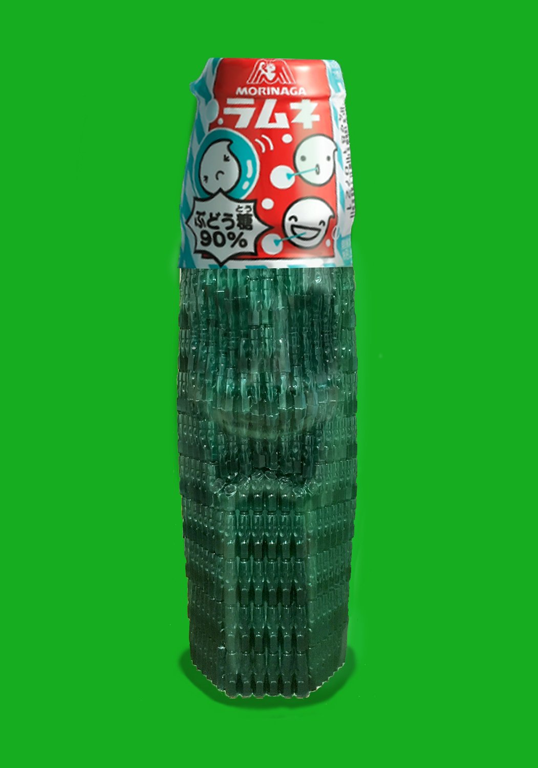 森永製菓のラムネが好きで600本以上使ってラムネ作品を作った話｜芹井