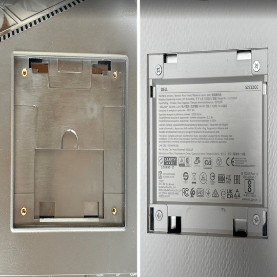 DELL S2722QCのモニタスタンドをJAPANNEXTのモニタ用に加工したメモ