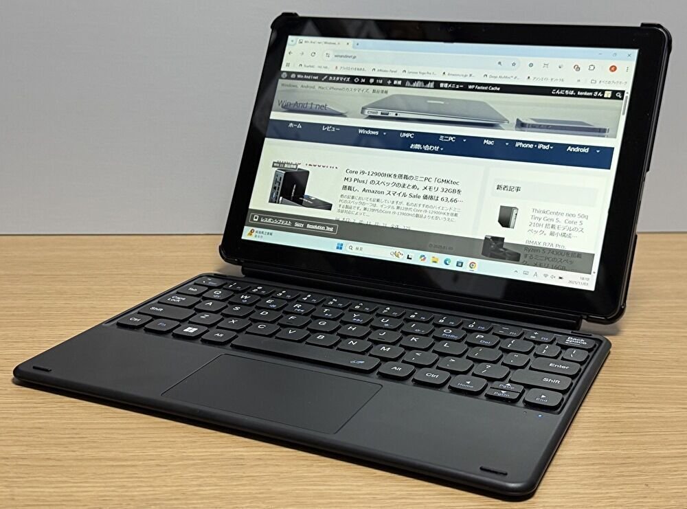 試用のみ「CHUWI Hi10 X2」10インチタブレット/純正キーボードセット CHUWI Hi10 X2、10インチ 2 in 1のキーボードセットが販売に。実機使用