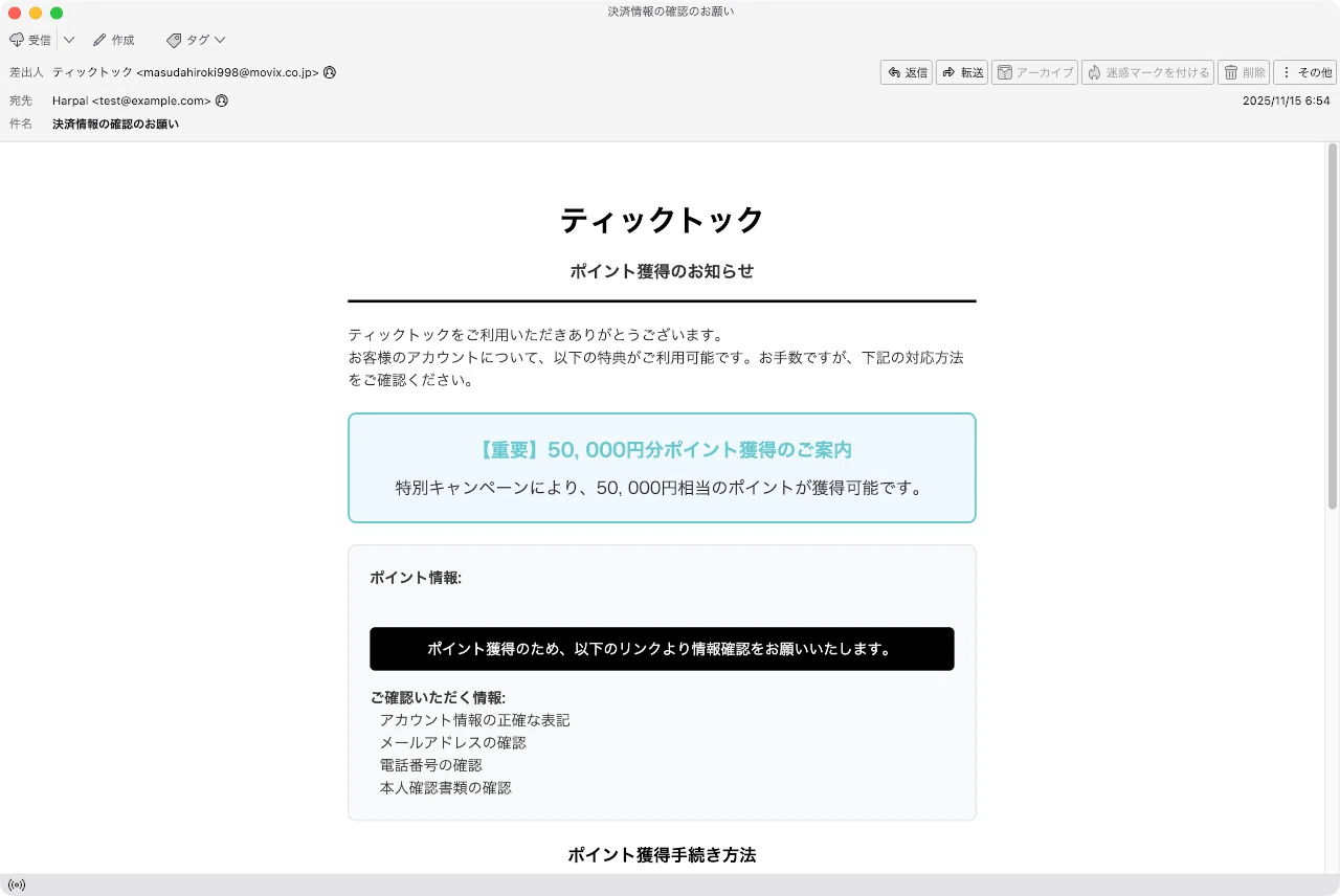 piiink036　コメント欄確認お願いします。 件名：決済情報の確認のお願い｜masanyan
