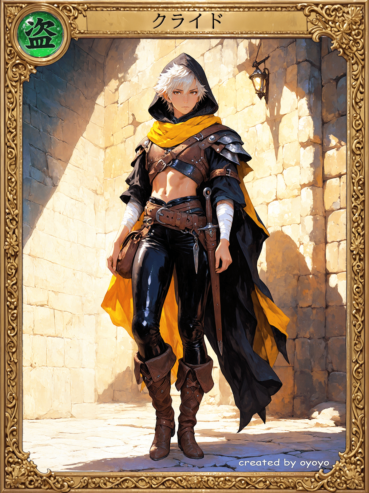 ファンタジーキャライラストカード㊵ボニー&クライド｜およよ