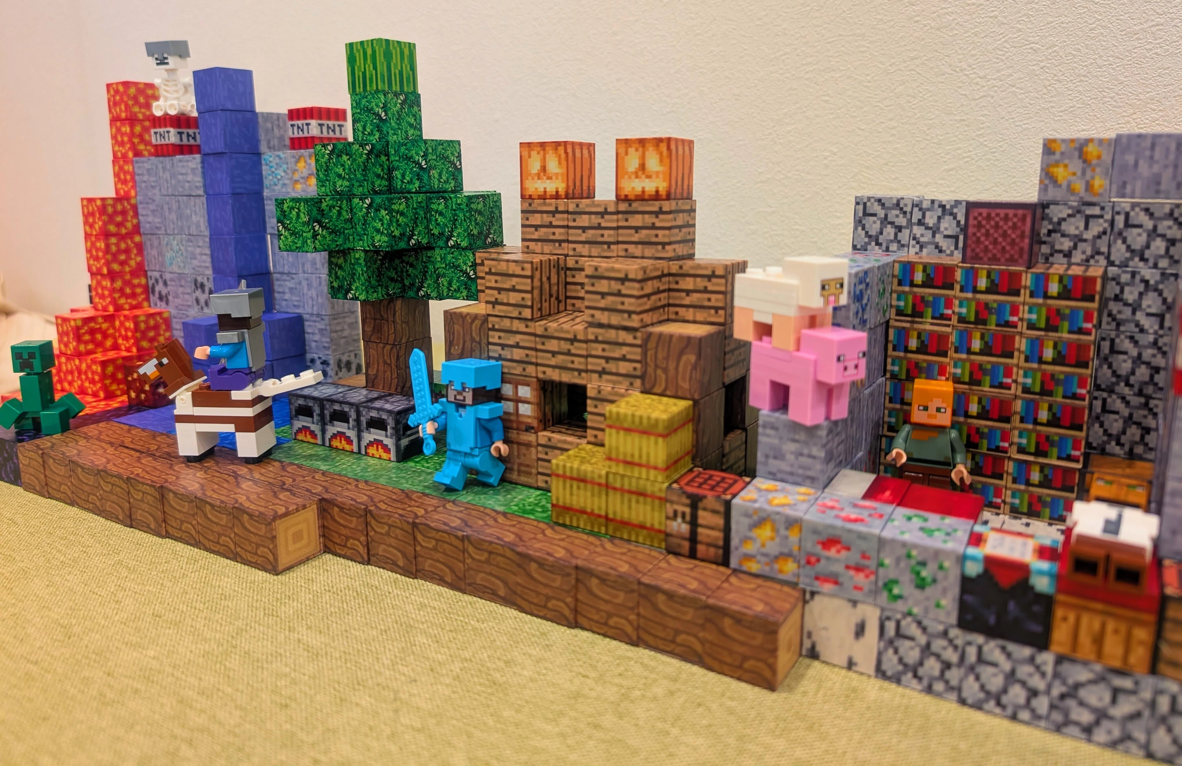 中華オモチャレビュー】マインクラフト風マグネットブロック｜anmasa