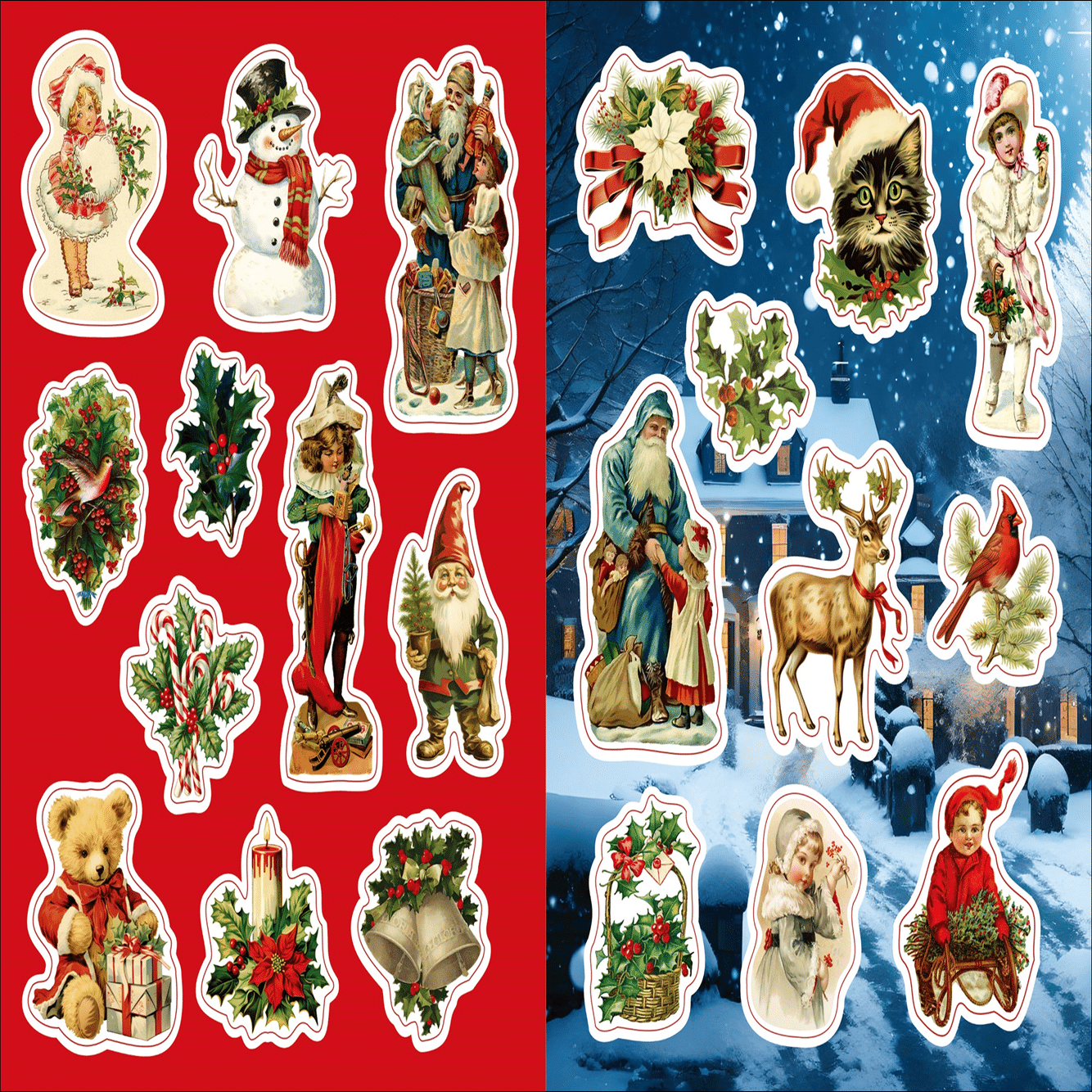 クリスマス」を彩ったクラシカルなイラストシールが500枚以上