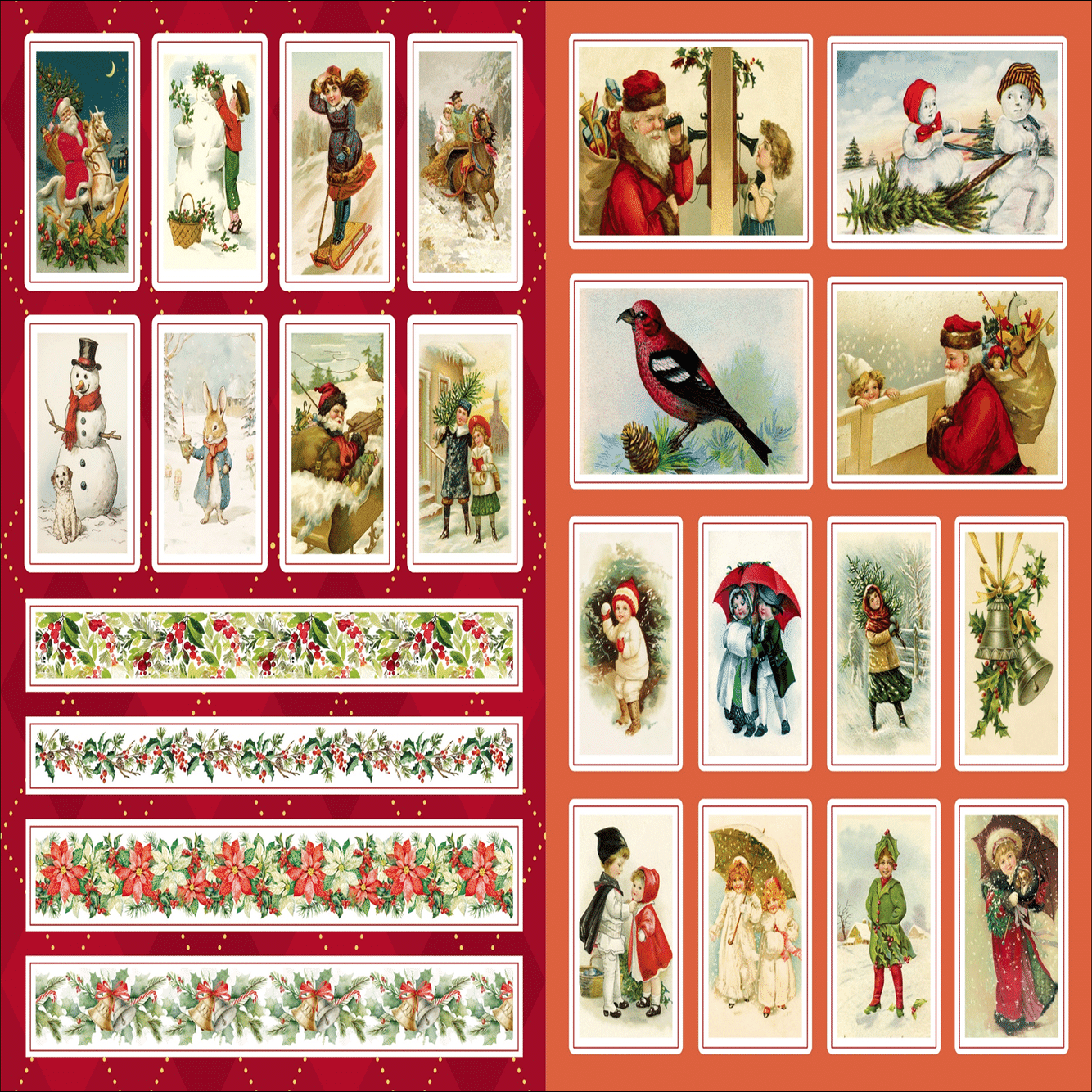 クリスマス」を彩ったクラシカルなイラストシールが500枚以上