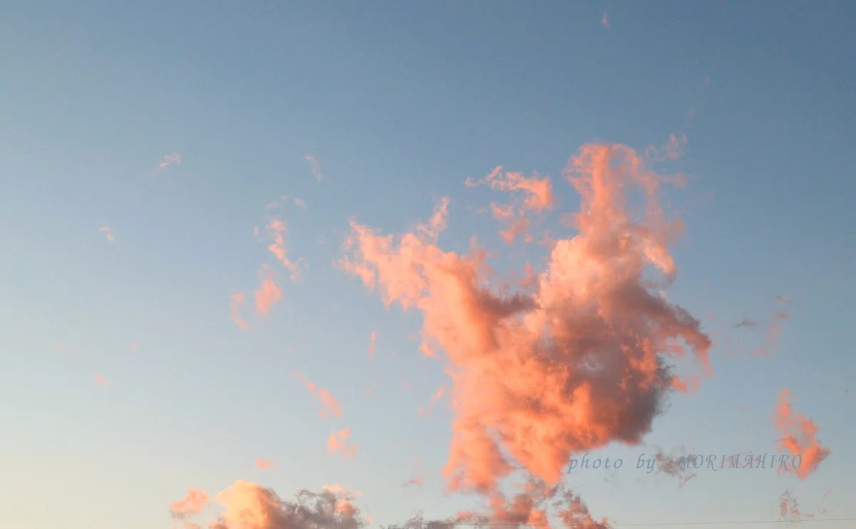 夕暮れ時の雲