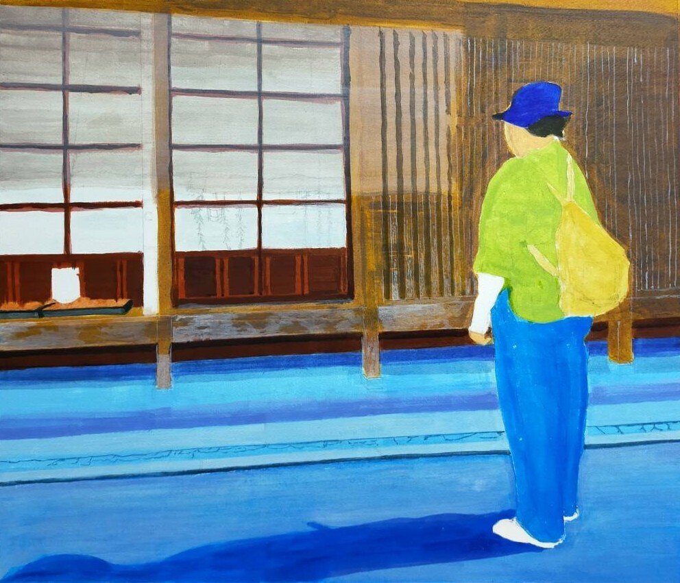 アクリル画　人物　886 Step12】「郷愁」アクリル画｜瑞島 魁祐（みずしま かいゆう）