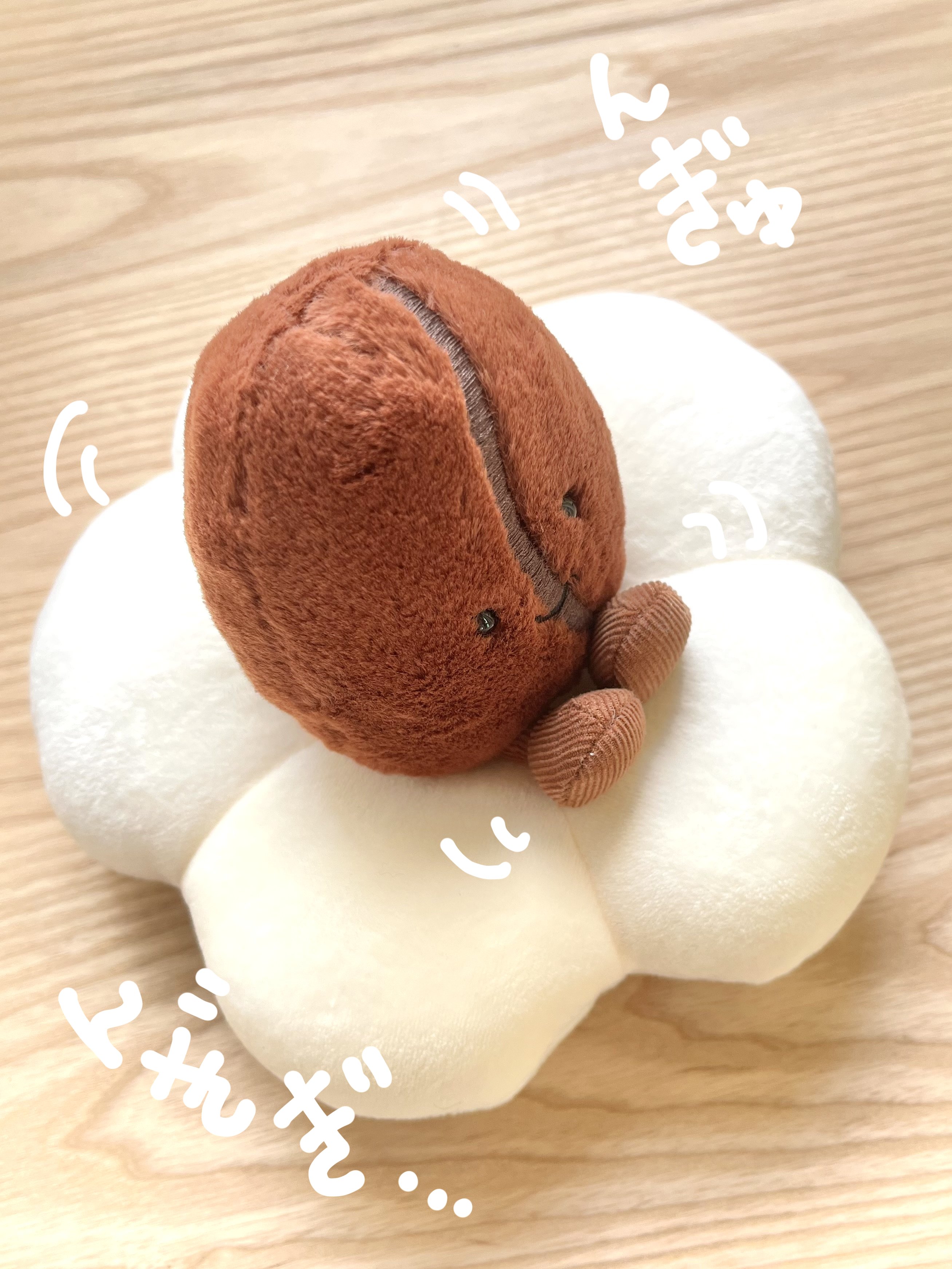 コーヒー豆のぬいぐるみちゃんを彩るセリア｜こーひーまめ子