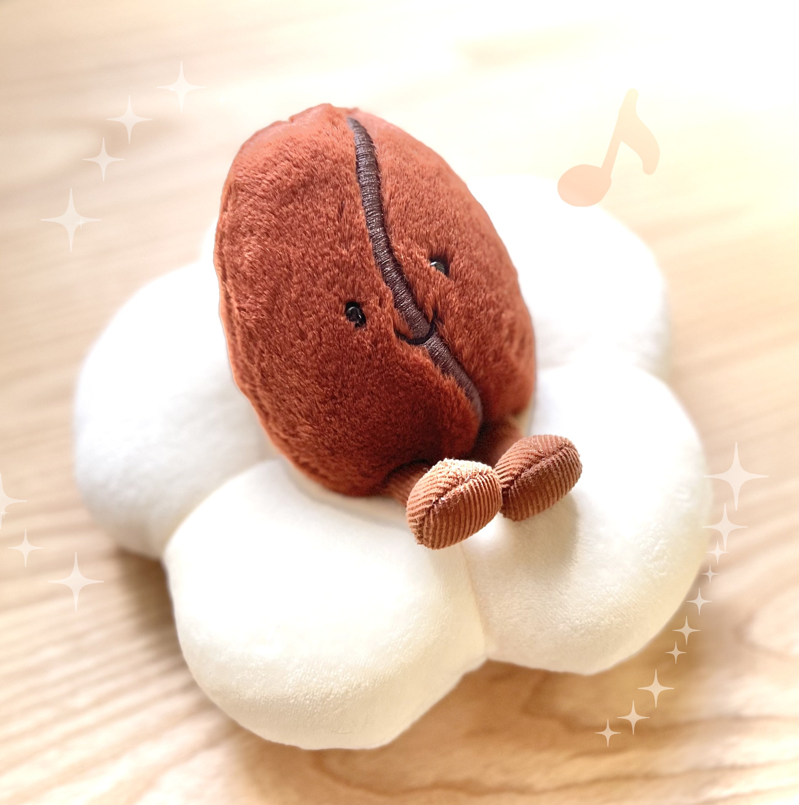 コーヒー豆のぬいぐるみちゃんを彩るセリア｜こーひーまめ子
