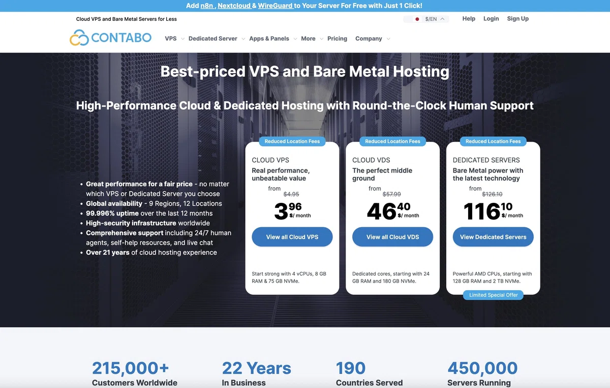CONTABO Top page