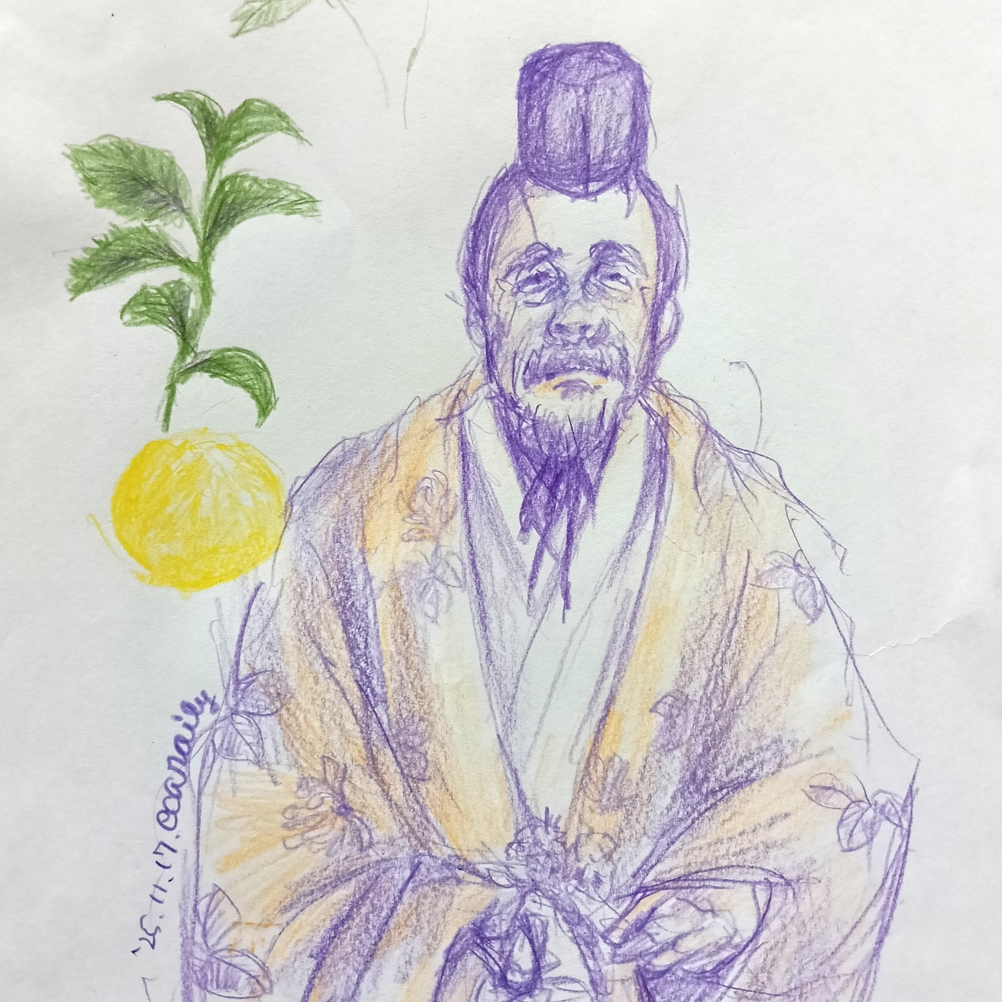 色鉛筆画1117｜エカレエリ@詩-絵-自主制作