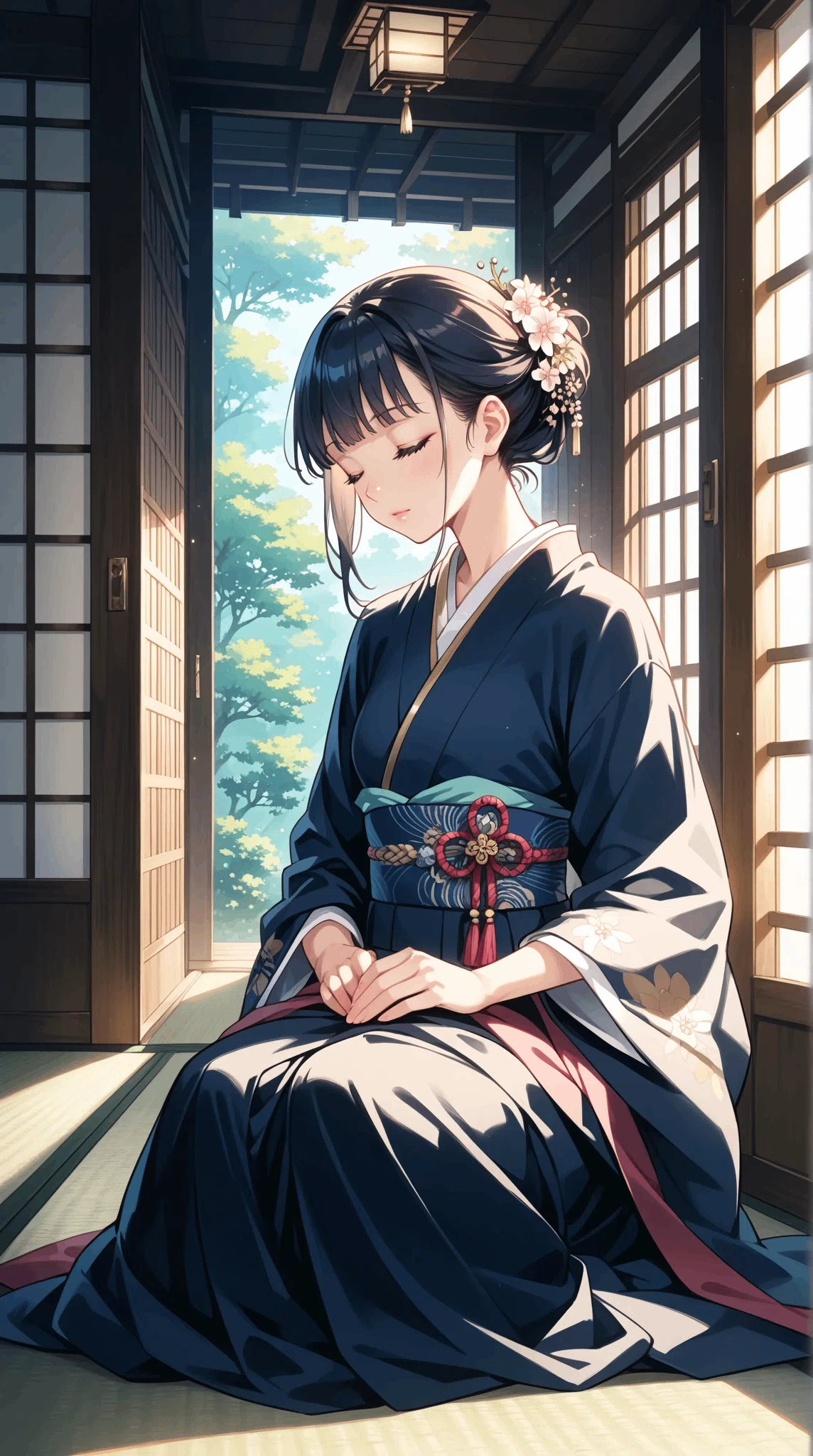 静謐な礼法美女