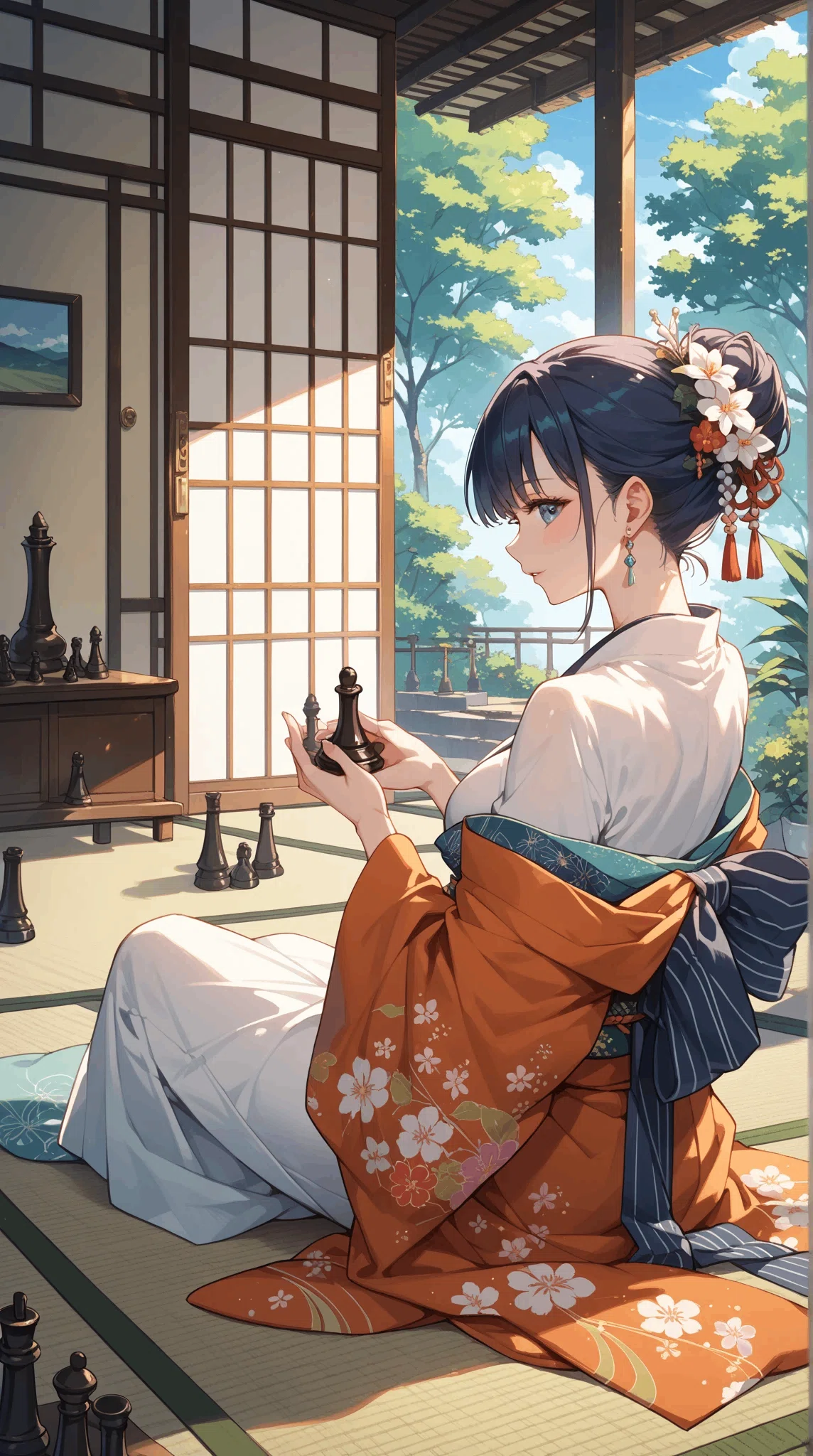 静寂の思考美女