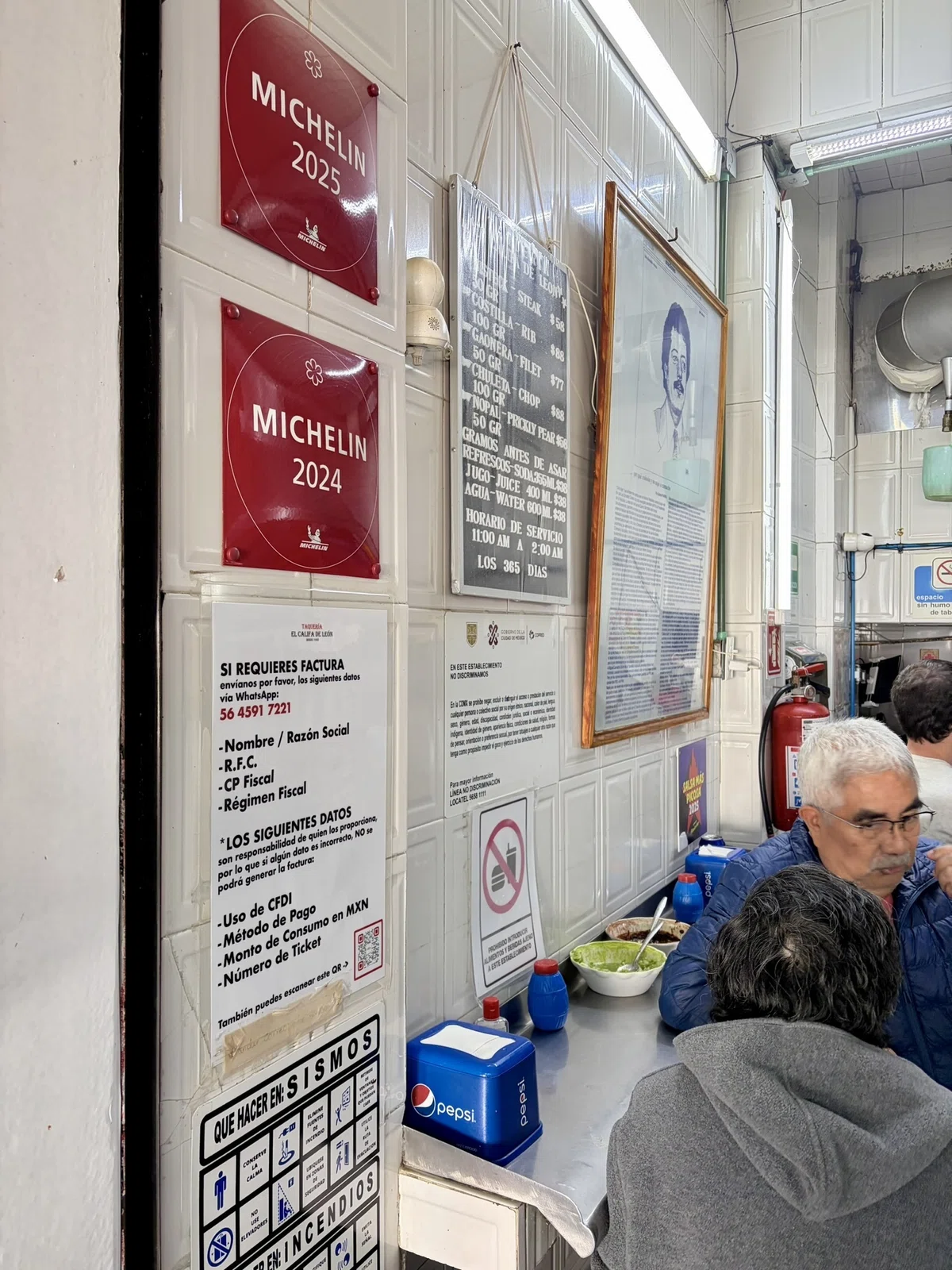Taquería El Califa de Leónの店内