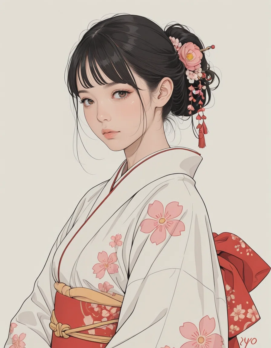 StableDiffusionで「現代美人画」を作りたい｜水彩系Loraを入れてみる