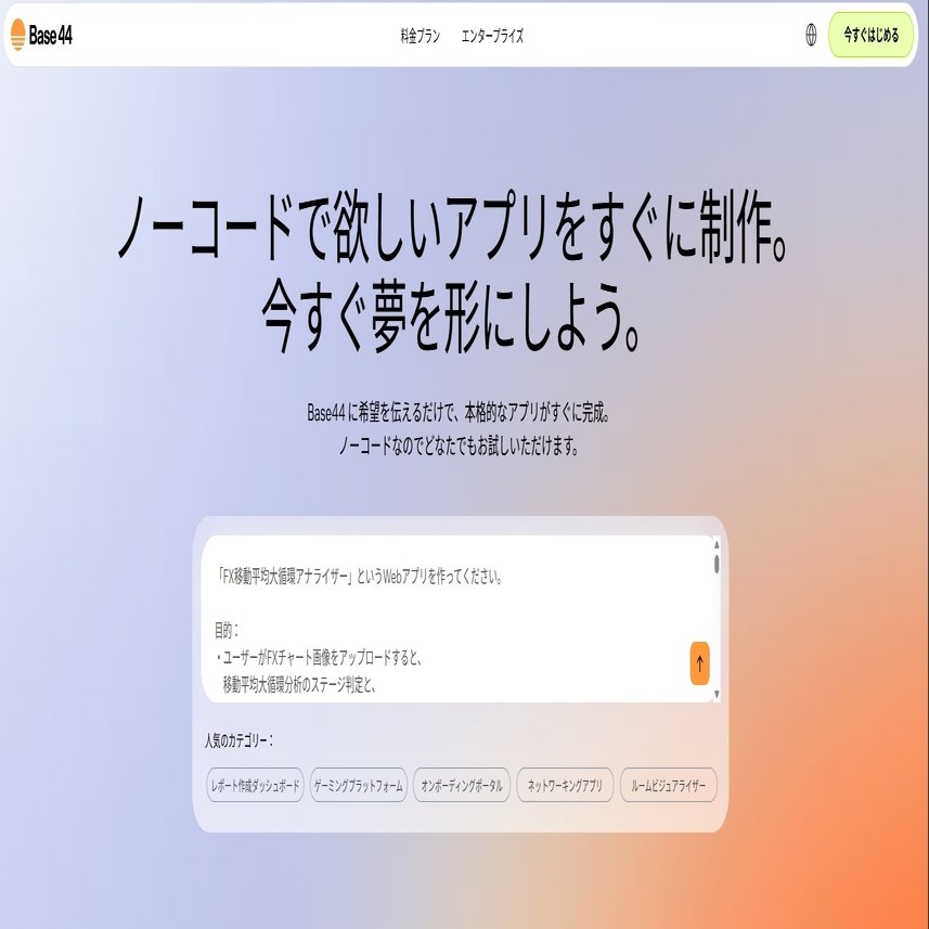 10分でAIアプリ開発】BASE44で「FXチャート分析アプリ」を作ってみた｜生成AIを活用して投資を有利にする「生成AI投資研究所」生成AI研究
