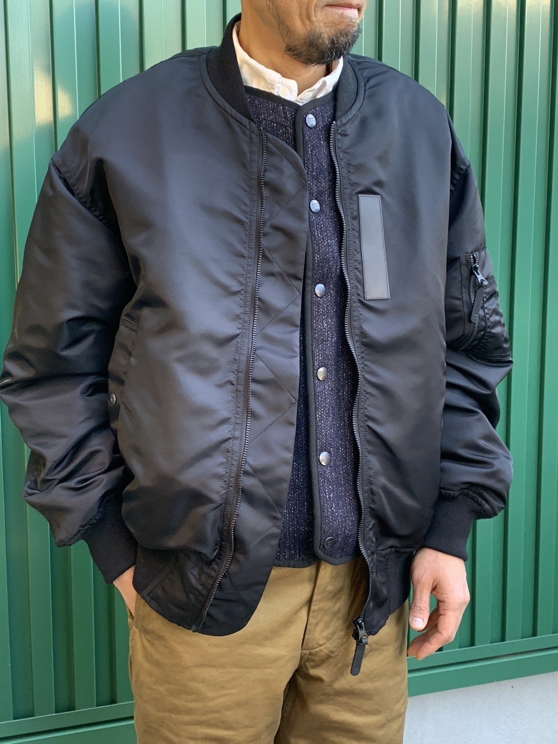 MANUAL ALPHABET Noir MA-1 FLIGHT JACKETでコーディネート｜SLOW JAM