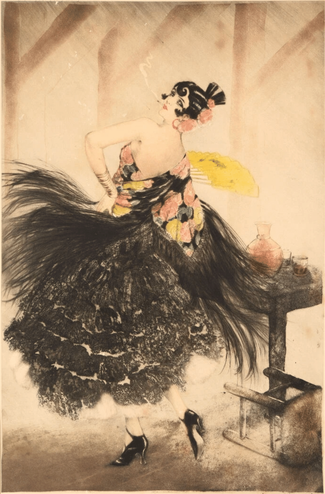 ルイ・イカール Louis ICART】─銅版画（エッチング・アクアチントなど