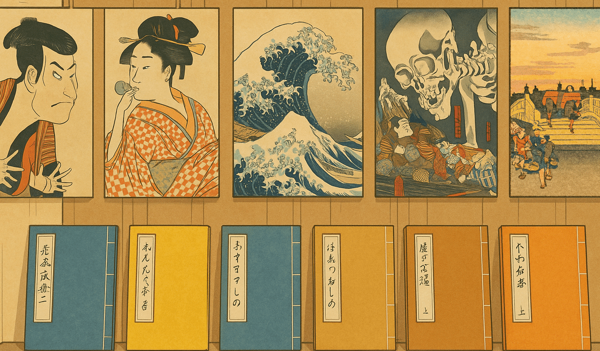 江戸戯作】5枚の浮世絵から生まれた妄想物語～ドクロと語らう楽しい