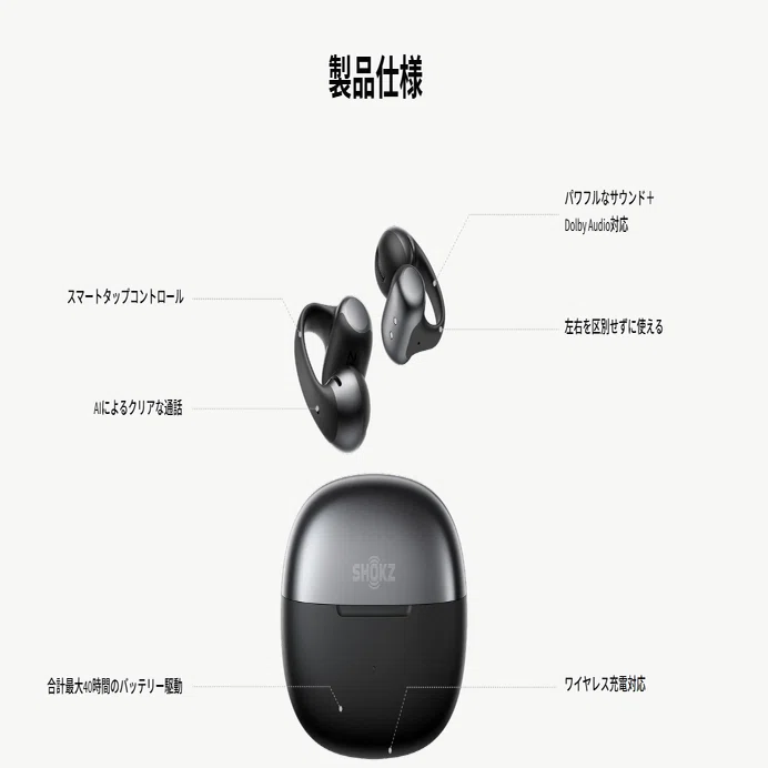 レビュー/お得情報あり！】イヤーカフ型イヤホン Shokz OpenDotsONE