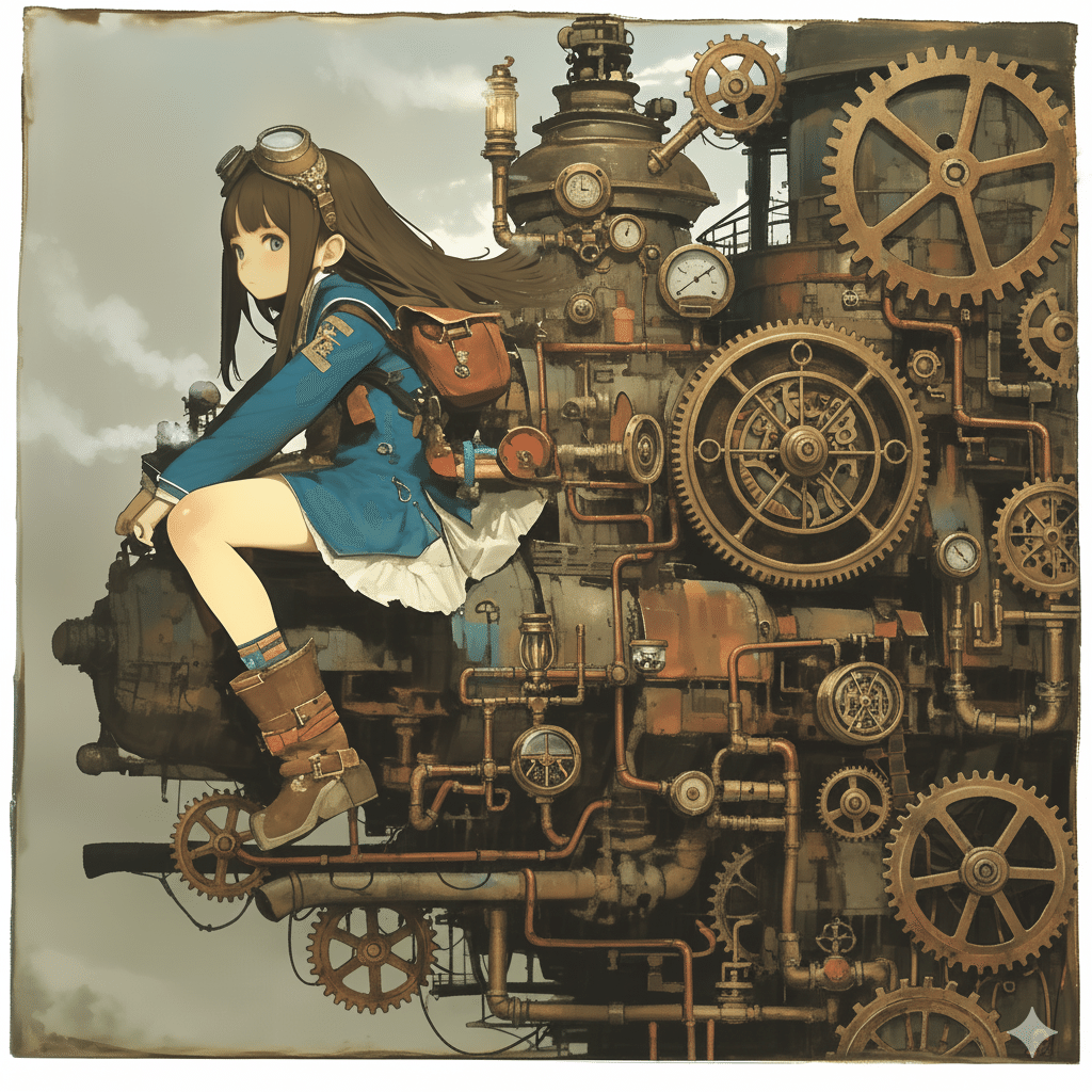 ひとつのAIで完結しない絵作り】NijiJourneyで生成したスチームパンク