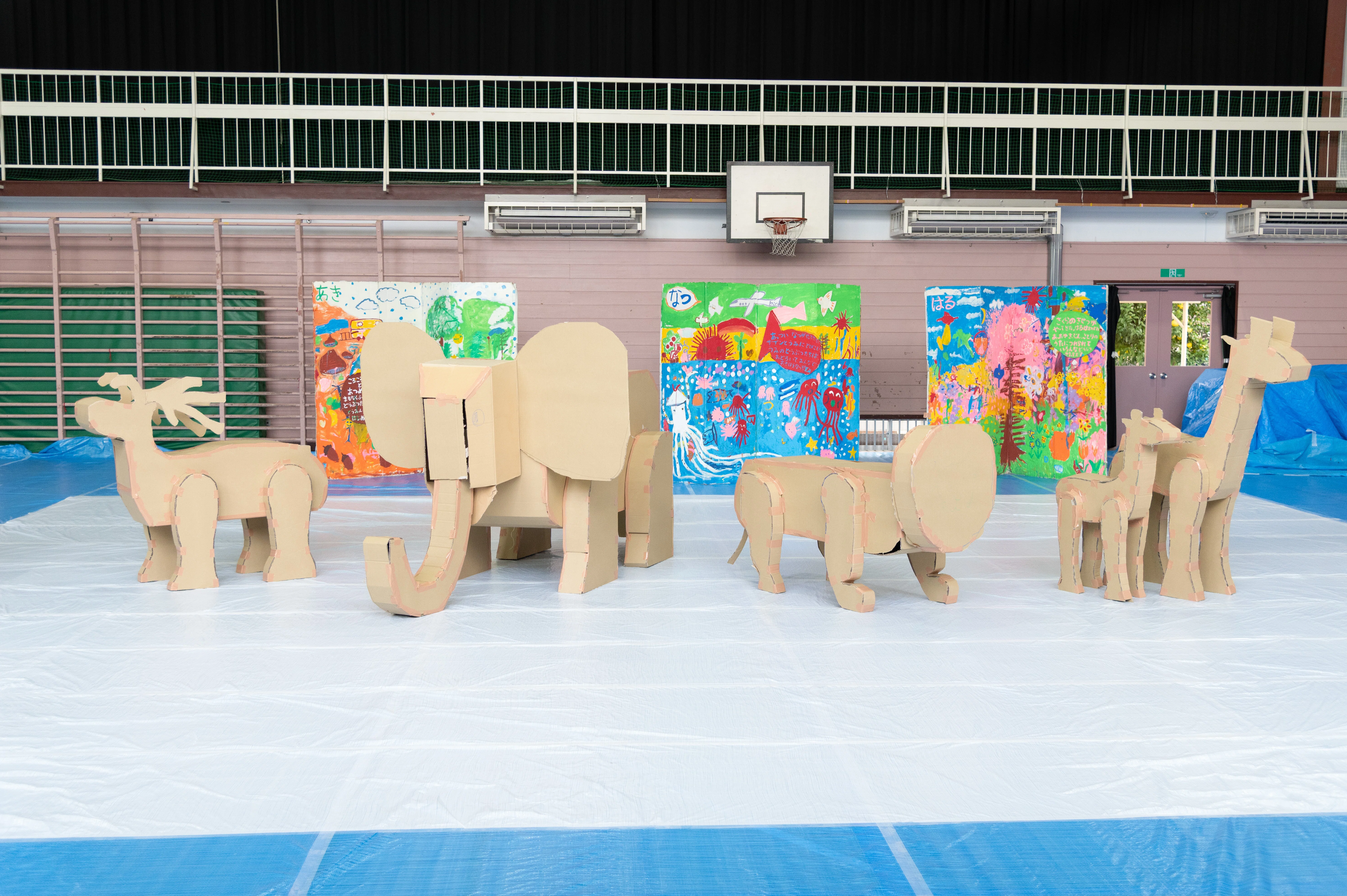 僕が小学校図工の時間に作った鹿のオブジェ　チョウピラコ様宿る 11/18（火）葛飾区立飯塚小学校のみなさんと共同作品制作を実施