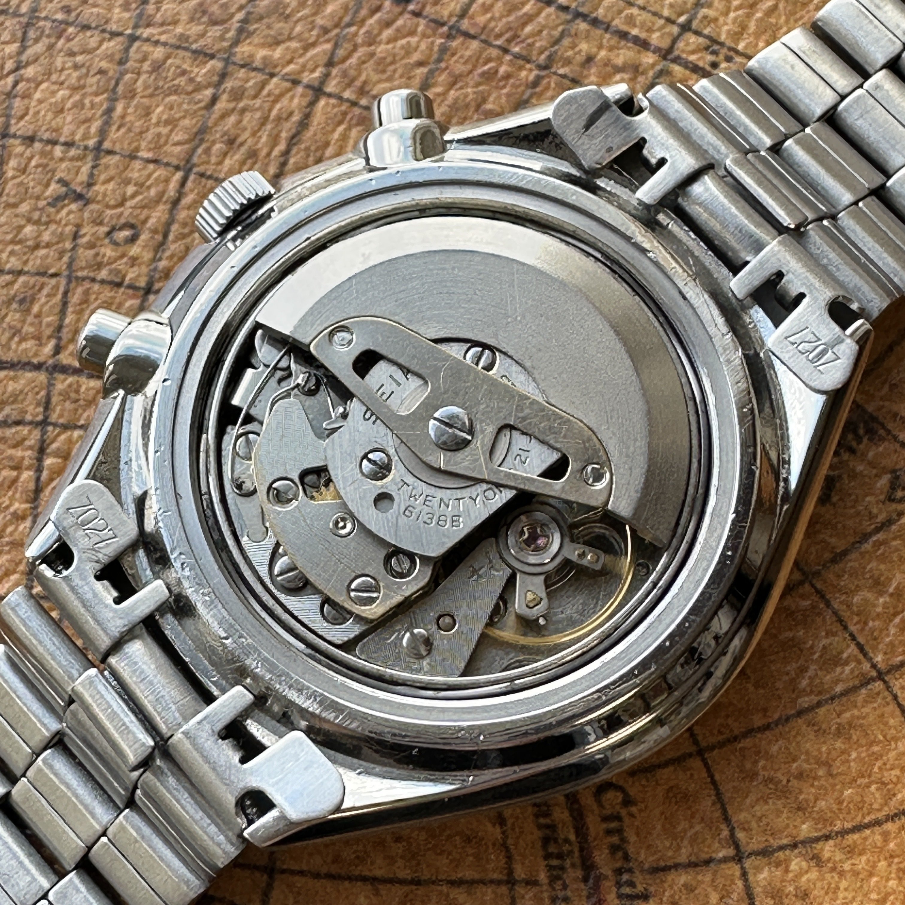 即納 OH済【セイコー パンダ 6138-8020 英語/日本語】クロノグラフ