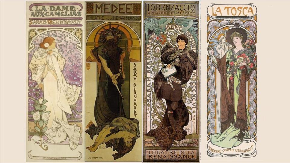 アルフォンス・ミュシャ、「スペイン史」の挿絵、希少な画集より