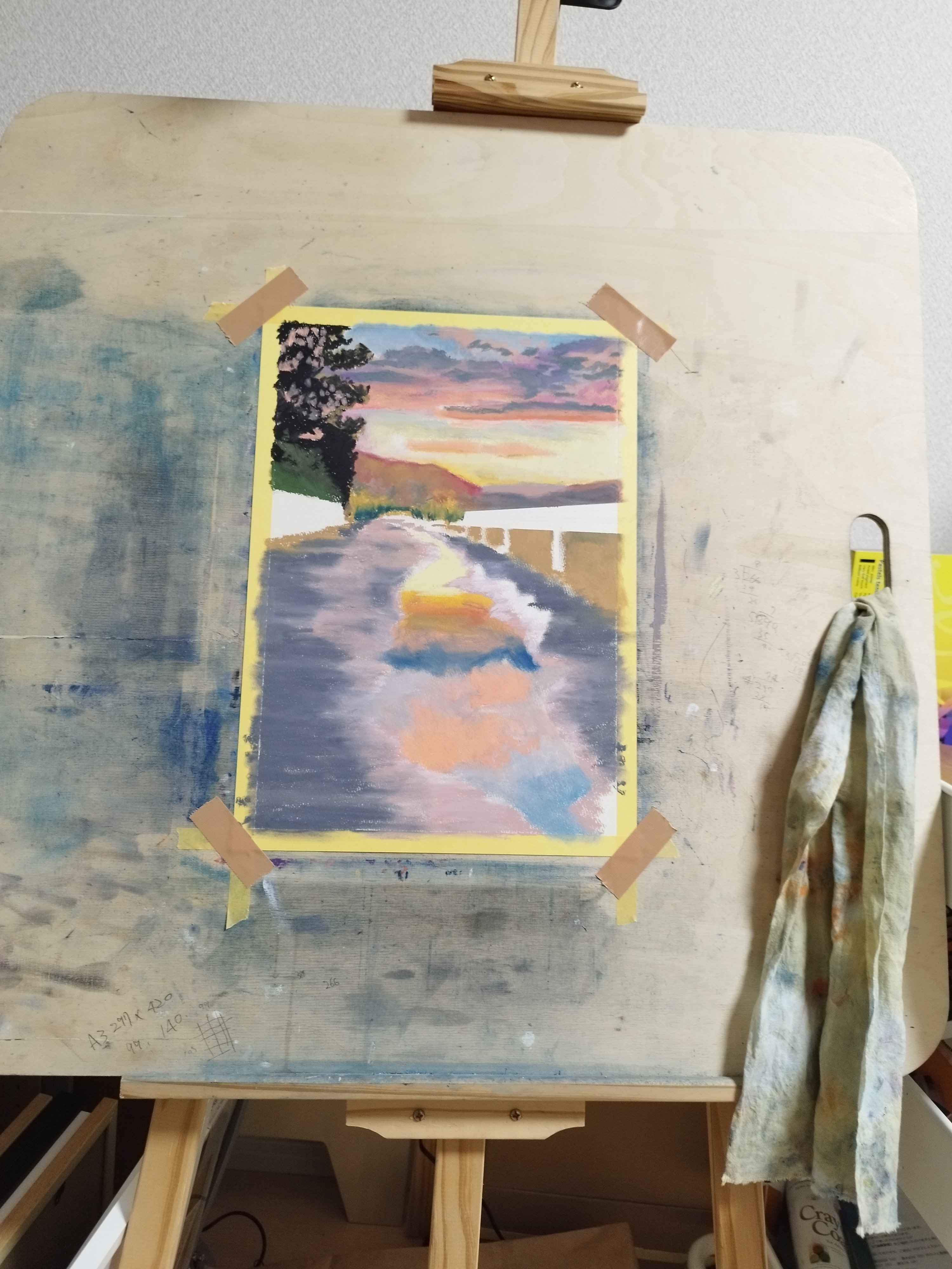 オイルパステルとアートクレヨンを併用してみた｜モリワキユウ