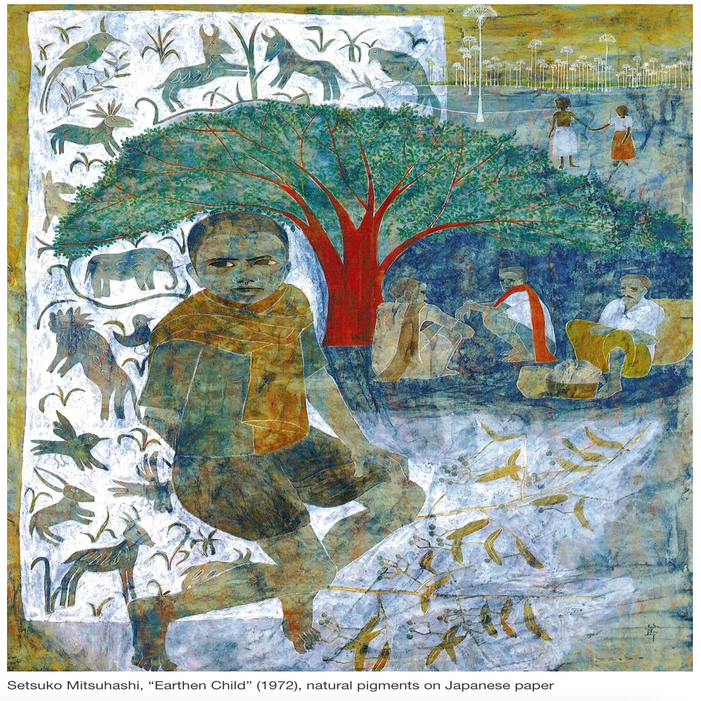 油彩画です。MitsuhAShi画伯作品です。 三橋節子（MITSUHASHI Setsuko）】─日本画、紙本・彩色 査定 鑑定