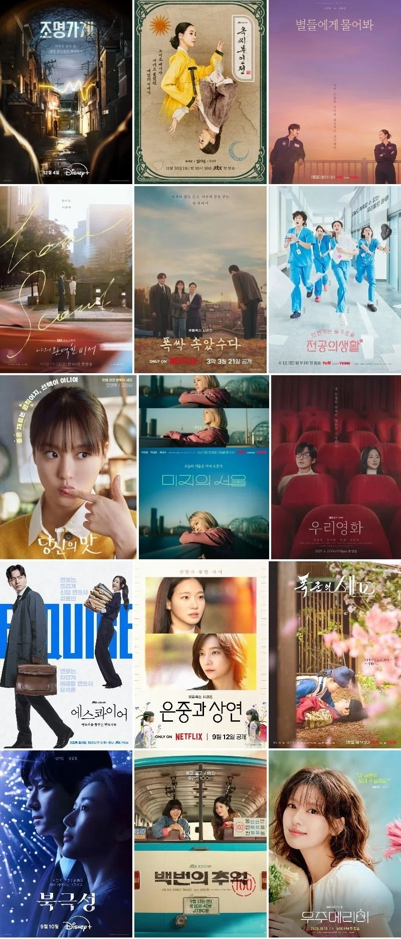 多分映画好きにも納得していただける韓国ドラマ（2024.12〜2025.11