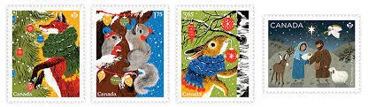 4077　外国切手　イギリス　1993年　クリスマス　可愛いデザイン　5種完 ウサギの切手がかわいいのでスト中だけどクリスマスカードを出すことに